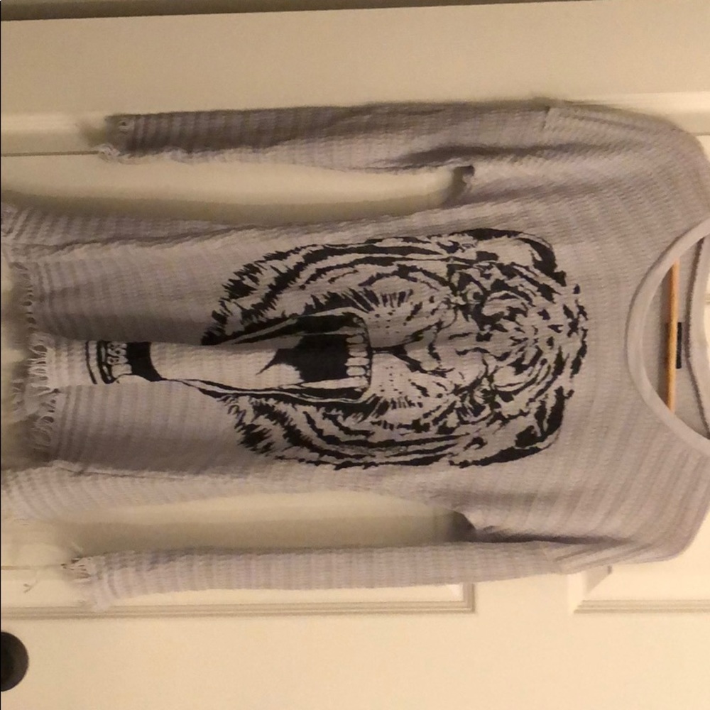 Lauren Moshi Tiger Knit Sweater